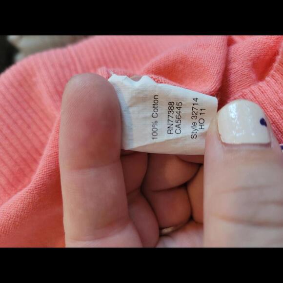 J Crew pink lightweight cotton v neck sweater - Picture 4 of 5